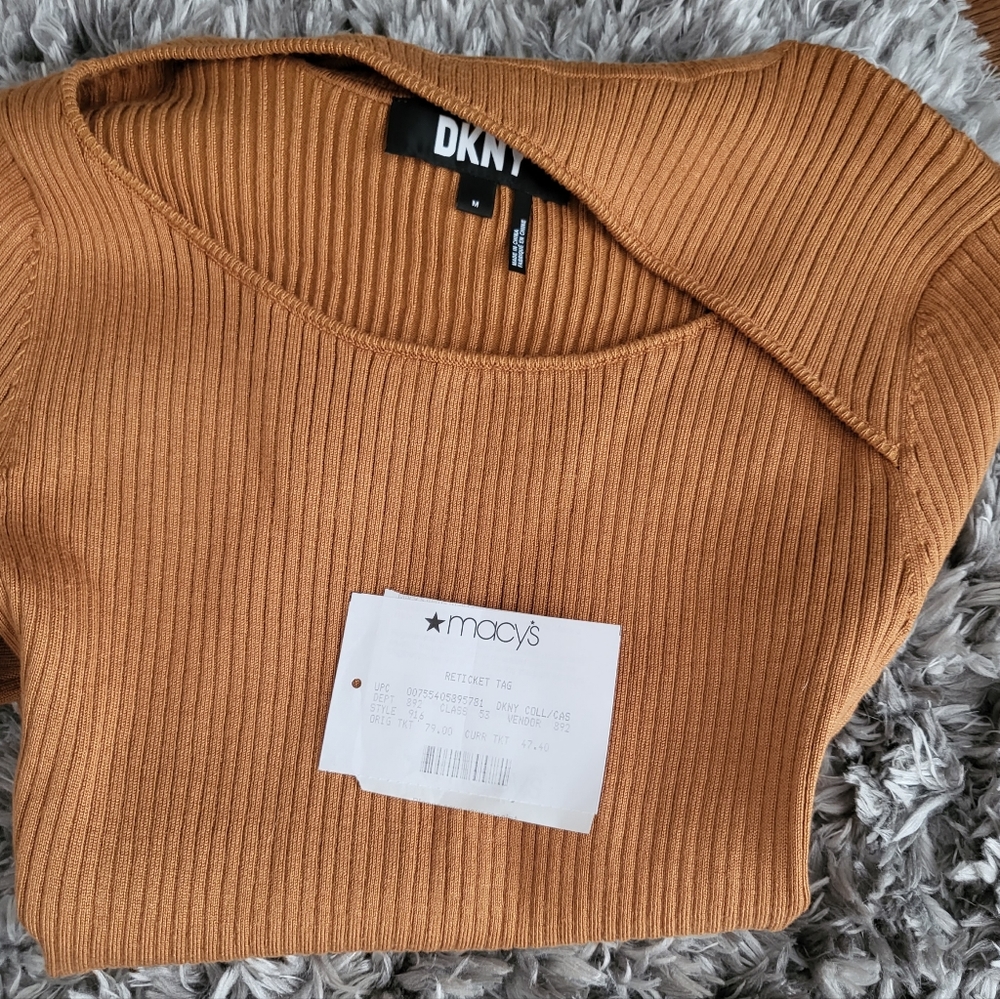 DKNY Open Chest Turtle Neck Sweater.